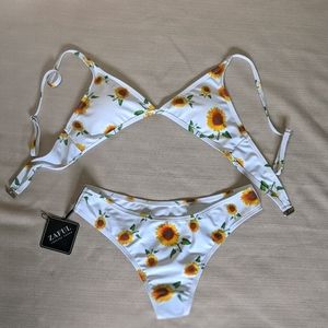 Zaful Sunflower Cheeky Bikini